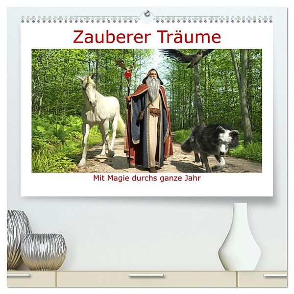 Zauberer Träume (hochwertiger Premium Wandkalender 2024 DIN A2 quer), Kunstdruck in Hochglanz, Karsten Schröder