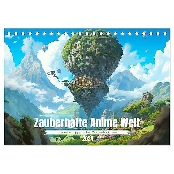 Zauberhafte Anime Welt (Tischkalender 2024 DIN A5 quer), CALVENDO Monatskalender, Kerstin Waurick