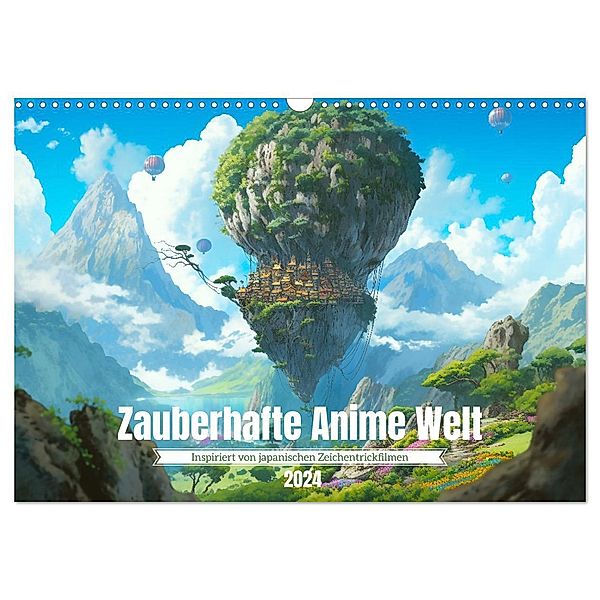 Zauberhafte Anime Welt (Wandkalender 2024 DIN A3 quer), CALVENDO Monatskalender, Kerstin Waurick