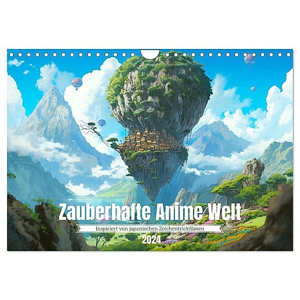 Zauberhafte Anime Welt (Wandkalender 2024 DIN A4 quer), CALVENDO Monatskalender, Kerstin Waurick