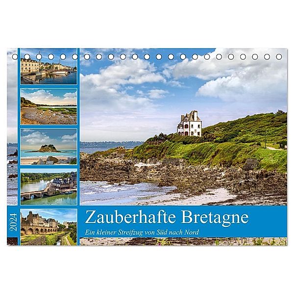 Zauberhafte Bretagne (Tischkalender 2024 DIN A5 quer), CALVENDO Monatskalender, Astrid Ziemer