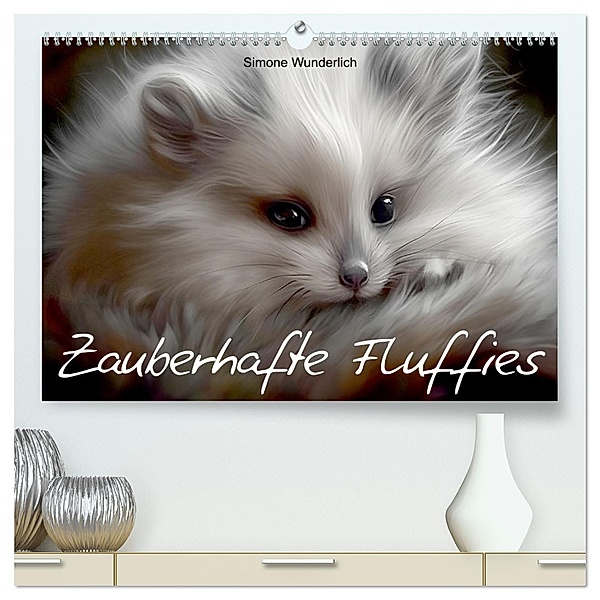 Zauberhafte Fluffies (hochwertiger Premium Wandkalender 2024 DIN A2 quer), Kunstdruck in Hochglanz, Calvendo, Simone Wunderlich