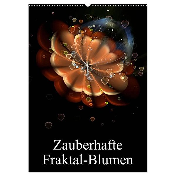 Zauberhafte Fraktal-Blumen (Wandkalender 2024 DIN A2 hoch), CALVENDO Monatskalender, Alain Gaymard