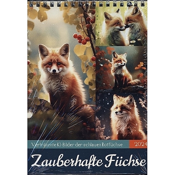 Zauberhafte Füchse (Tischkalender 2024 DIN A5 hoch), CALVENDO Monatskalender, Sabine Löwer