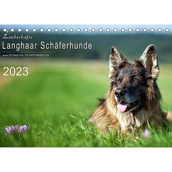 Zauberhafte Langhaar Schäferhunde (Tischkalender 2023 DIN A5 quer), Petra Schiller