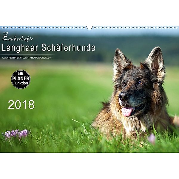 Zauberhafte Langhaar Schäferhunde (Wandkalender 2018 DIN A2 quer) Dieser erfolgreiche Kalender wurde dieses Jahr mit gle, Petra Schiller