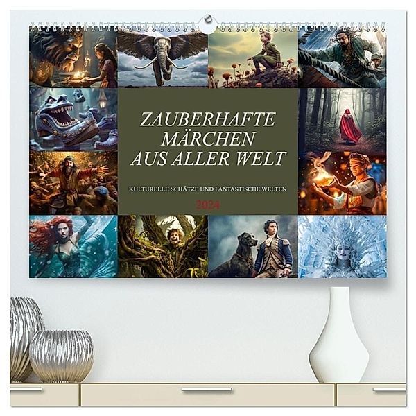 Zauberhafte Märchen aus aller Welt (hochwertiger Premium Wandkalender 2024 DIN A2 quer), Kunstdruck in Hochglanz, Dirk Meutzner