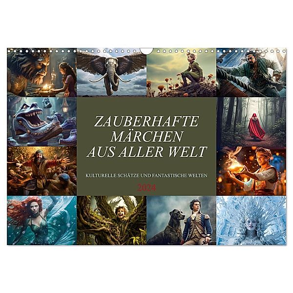 Zauberhafte Märchen aus aller Welt (Wandkalender 2024 DIN A3 quer), CALVENDO Monatskalender, Dirk Meutzner