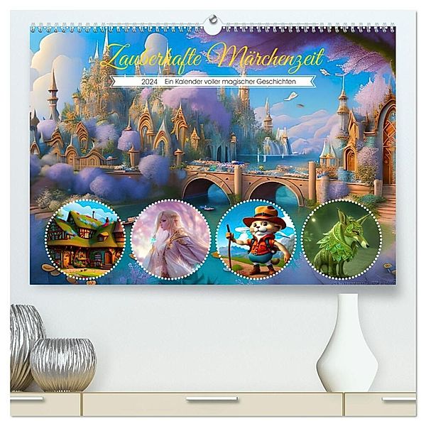 Zauberhafte Märchenzeit (hochwertiger Premium Wandkalender 2024 DIN A2 quer), Kunstdruck in Hochglanz, Ursula Di Chito