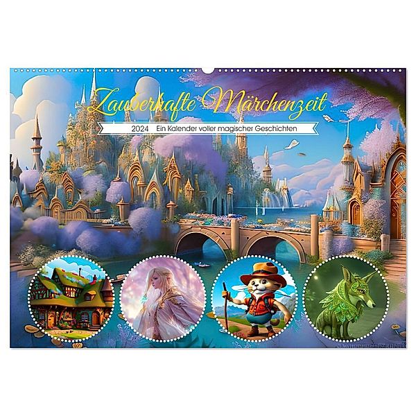 Zauberhafte Märchenzeit (Wandkalender 2024 DIN A2 quer), CALVENDO Monatskalender, Ursula Di Chito