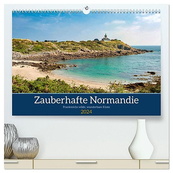 Zauberhafte Normandie: Frankreichs wilde, wunderbare Küste (hochwertiger Premium Wandkalender 2024 DIN A2 quer), Kunstdruck in Hochglanz, Hilke Maunder (him)
