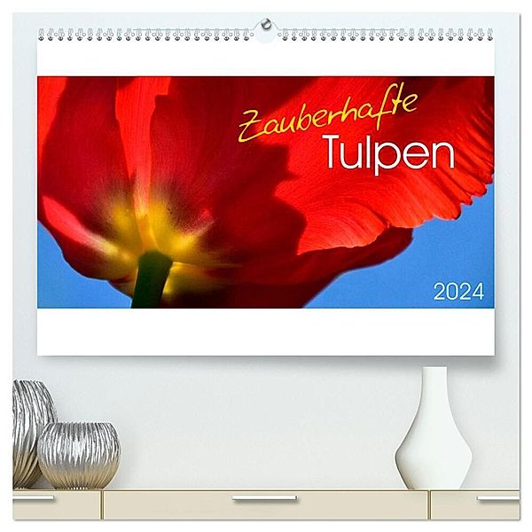 Zauberhafte Tulpen (hochwertiger Premium Wandkalender 2024 DIN A2 quer), Kunstdruck in Hochglanz, Gesine Trabant