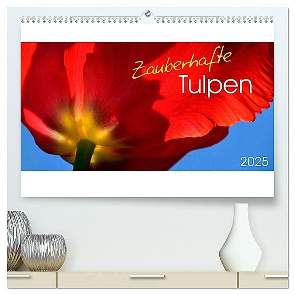 Zauberhafte Tulpen (hochwertiger Premium Wandkalender 2025 DIN A2 quer), Kunstdruck in Hochglanz, Calvendo, Gesine Trabant