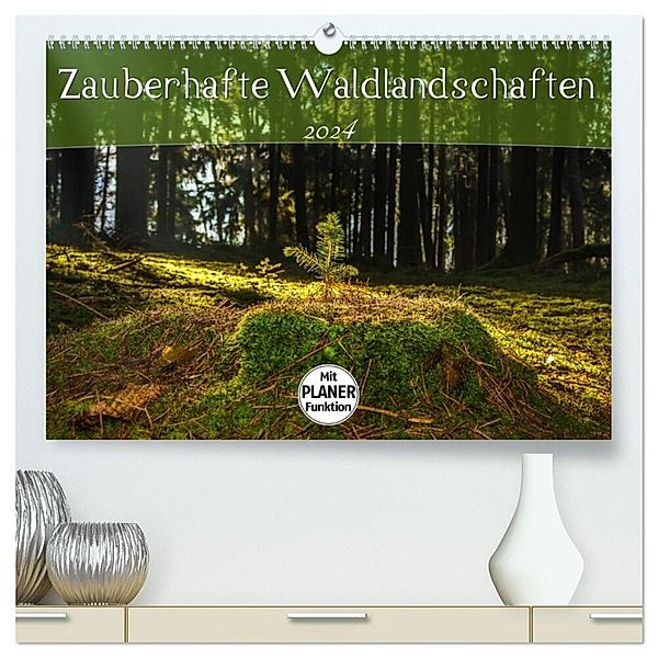 Zauberhafte Waldlandschaften (hochwertiger Premium Wandkalender 2024 DIN A2 quer), Kunstdruck in Hochglanz, Marcel Wenk