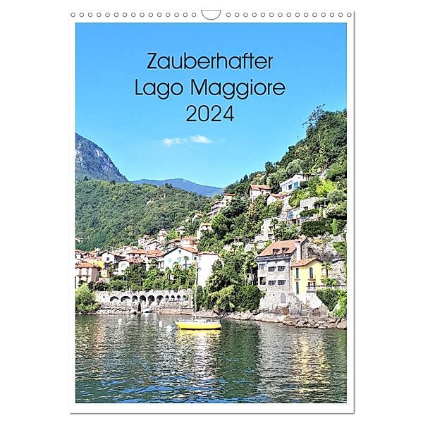 Zauberhafter Lago Maggiore (Wandkalender 2024 DIN A3 hoch), CALVENDO Monatskalender, Christine Konkel