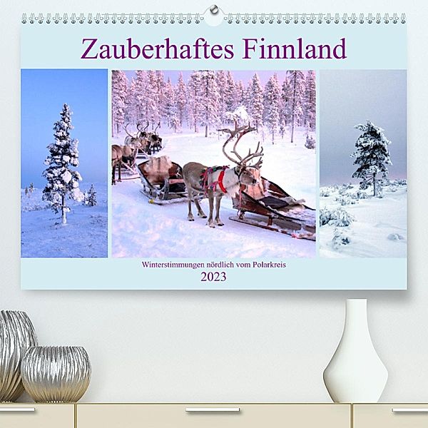 Zauberhaftes Finnland (Premium, hochwertiger DIN A2 Wandkalender 2023, Kunstdruck in Hochglanz), Gugigei