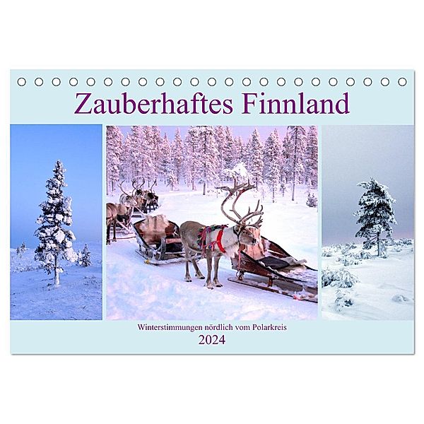 Zauberhaftes Finnland (Tischkalender 2024 DIN A5 quer), CALVENDO Monatskalender, Gugigei