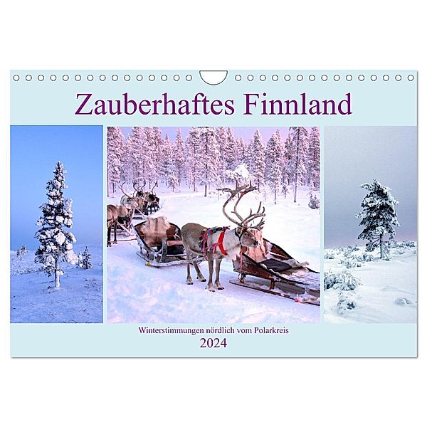 Zauberhaftes Finnland (Wandkalender 2024 DIN A4 quer), CALVENDO Monatskalender, Gugigei