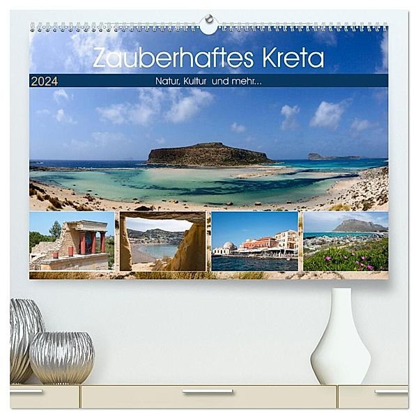 Zauberhaftes Kreta (hochwertiger Premium Wandkalender 2024 DIN A2 quer), Kunstdruck in Hochglanz, Frauke Scholz