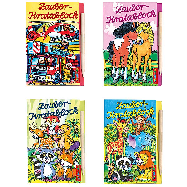 Lutz Mauder Verlag Zauberkratzblock MAGIC (A7) 4er Set