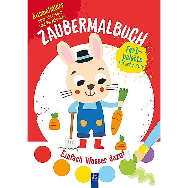 Zaubermalbuch - Hase (rot)