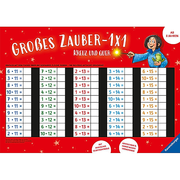 Zaubertafel: Grosses Zauber-1x1: Kreuz und quer