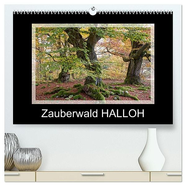 Zauberwald HALLOH (hochwertiger Premium Wandkalender 2024 DIN A2 quer), Kunstdruck in Hochglanz, Marion Maurer