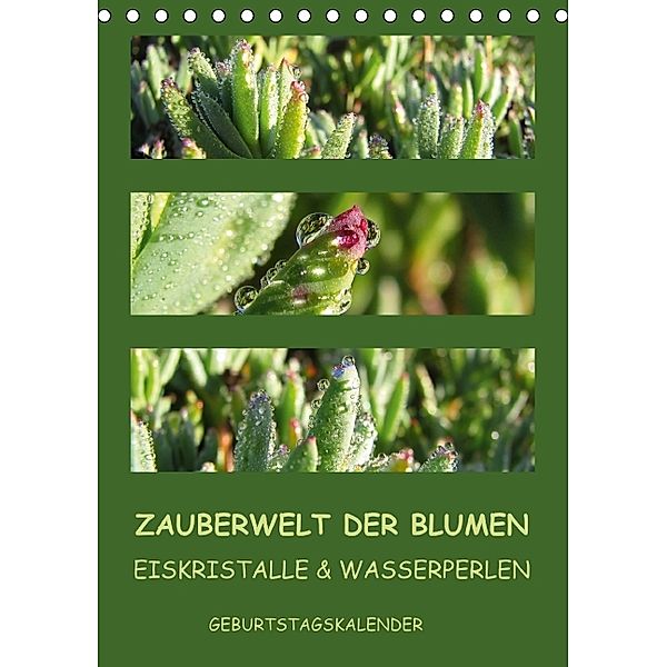 Zauberwelt der Blumen - Eiskristalle & Wasserperlen / Geburtstagskalender (Tischkalender immerwährend DIN A5 hoch), Tanja Kiesow, Bernhard Kiesow, k.A. hinter-dem-horizont-media.net