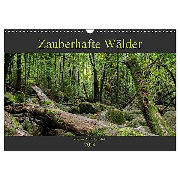 Zauberwelt Wald (Wandkalender 2024 DIN A3 quer), CALVENDO Monatskalender, Markus Langlotz
