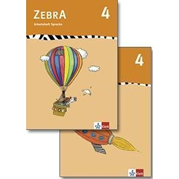 Zebra, Ausgabe ab 2007: 4. Schuljahr, Arbeitsheft Sprache / Arbeitsheft Lesen und Schreiben, 2 Tle.