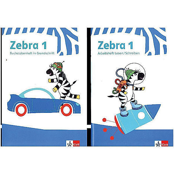 Zebra. Ausgabe ab 2018 / 1. Schuljahr, Buchstabenheft in Grundschrift und Arbeitsheft Lesen/Schreiben,2 Bde.