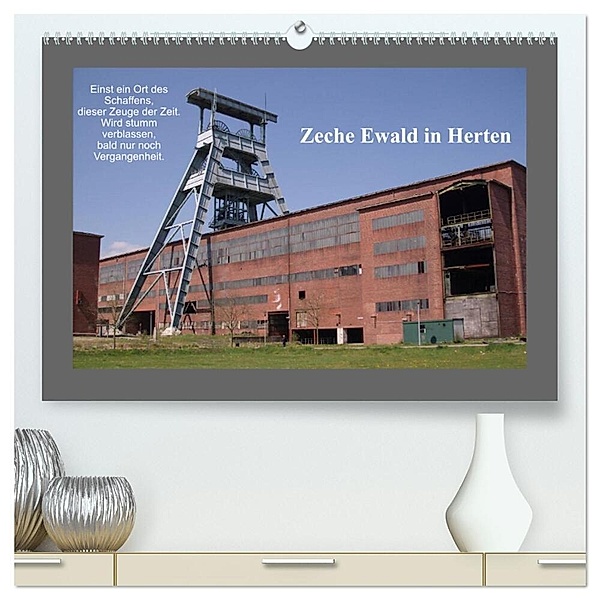 Zeche Ewald in Herten (hochwertiger Premium Wandkalender 2024 DIN A2 quer), Kunstdruck in Hochglanz, Uwe Bernds