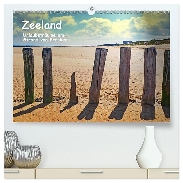 Zeeland - Urlaubsträume am Strand von Breskens (hochwertiger Premium Wandkalender 2024 DIN A2 quer), Kunstdruck in Hochglanz, Herbert Böck