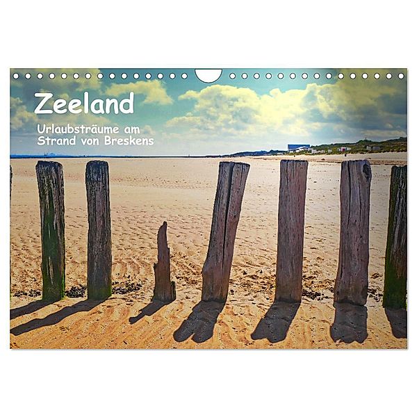 Zeeland - Urlaubsträume am Strand von Breskens (Wandkalender 2024 DIN A4 quer), CALVENDO Monatskalender, Herbert Böck