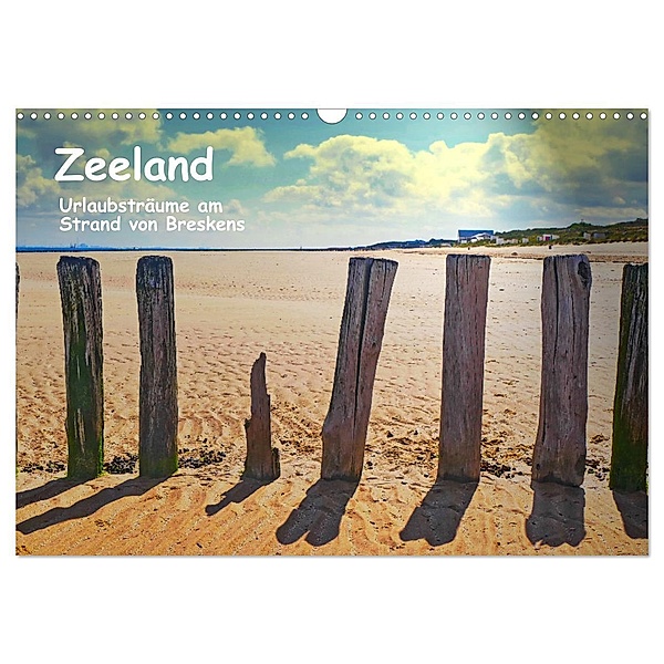 Zeeland - Urlaubsträume am Strand von Breskens (Wandkalender 2024 DIN A3 quer), CALVENDO Monatskalender, Herbert Böck