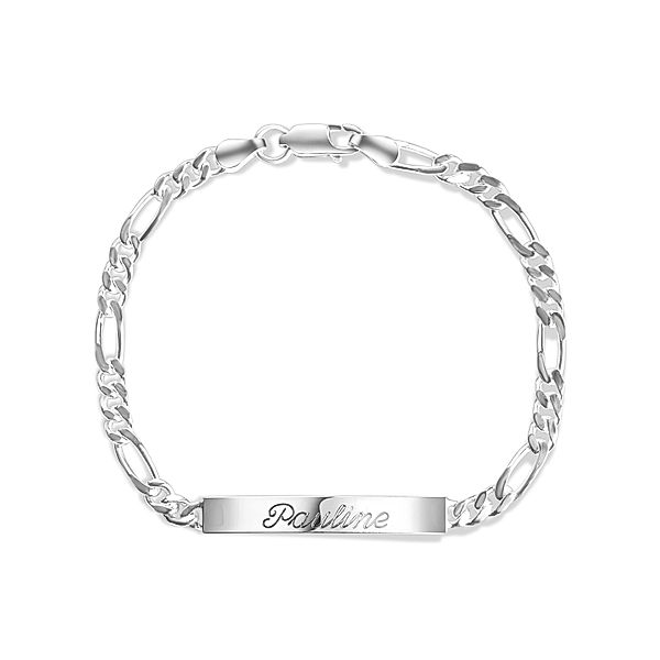 Zeeme Basic Armband 925/- Sterling Silber 18cm Glänzend (Ausführung: MIT Gravur)