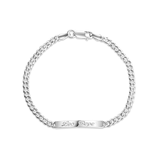 ZEEme Basic Zeeme Basic Armband 925/- Sterling Silber 21cm Glänzend (Ausführung: OHNE Gravur)