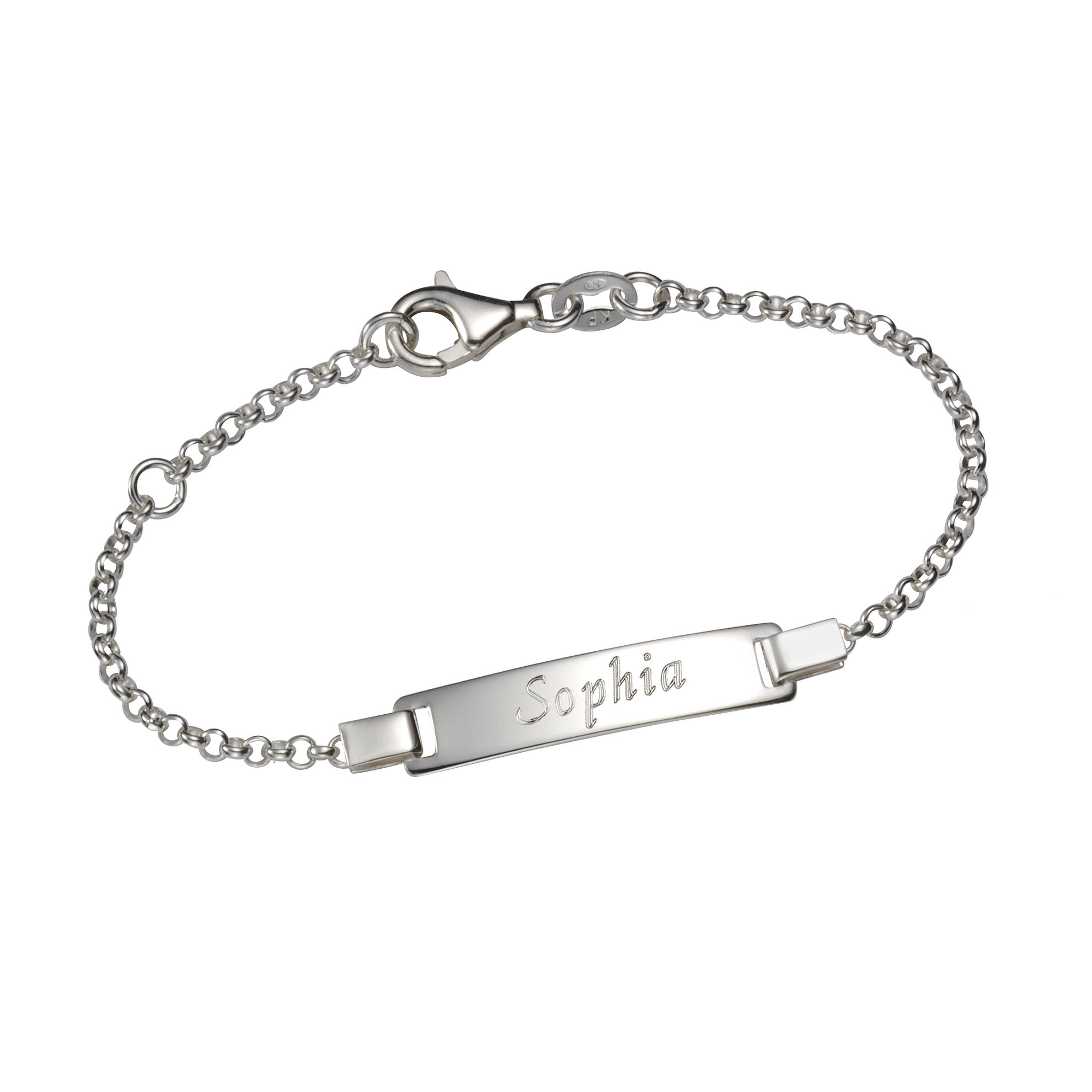 Zeeme Basic Armband 925 Sterling Silber glanz 18cm Gravur Namen 8  Buchstaben 925 - Sterling Silber 18cm Glänzend Ausführung: MIT Gravur |  Weltbild.de