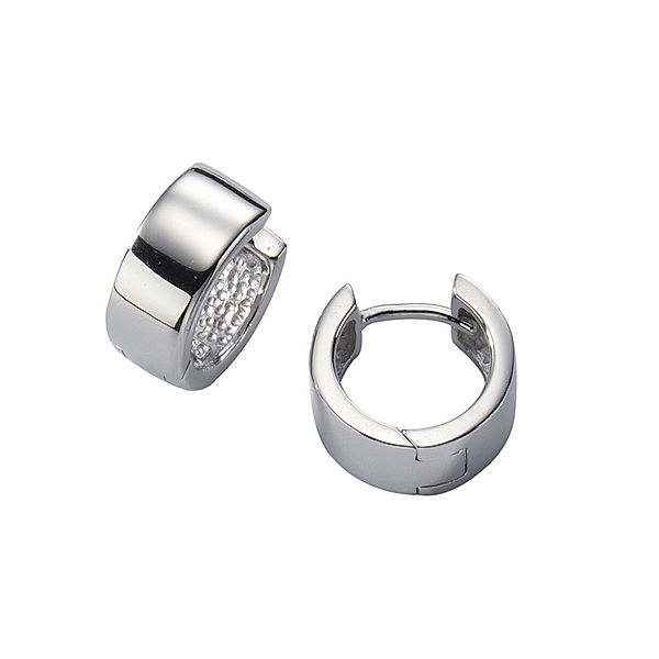 Zeeme Basic Creolen 925/- Sterling Silber 1,5cm rhodiniert