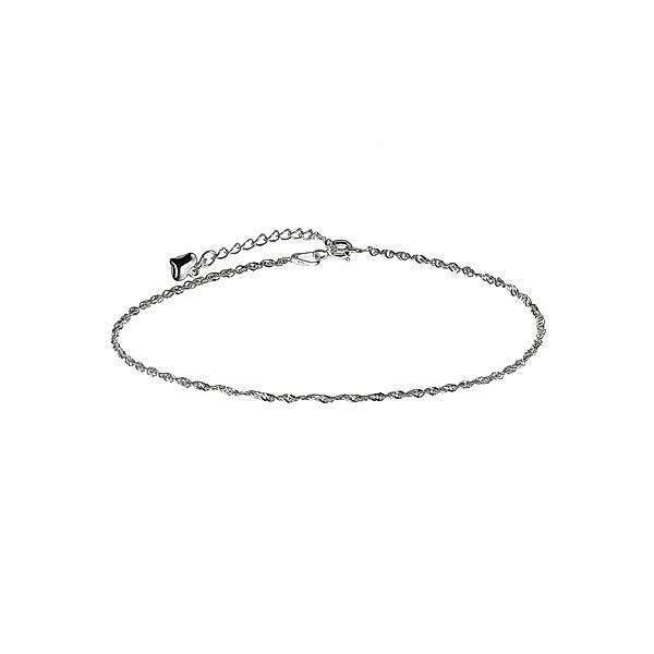 Zeeme Basic Fußkette 925/- Sterling Silber 26 + 3cm Glänzend