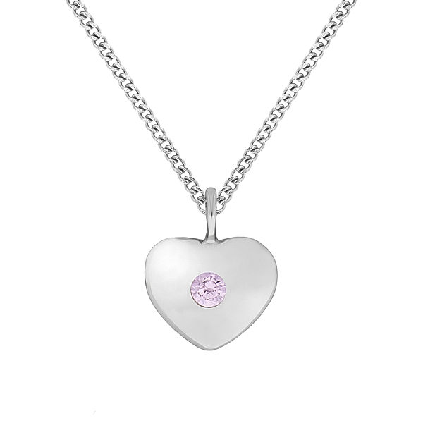 ZEEme for Kids Zeeme for Kids Halskette 925/- Sterling Silber Zirkonia rosa 36/38cm Glänzend