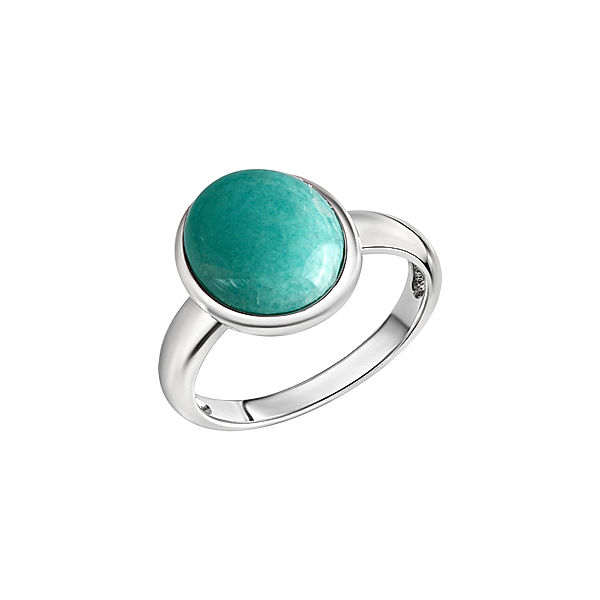 Zeeme Gemstones Ring 925/- Sterling Silber Amazonit grün 3,90 ct. (Größe: 056 (17,8))
