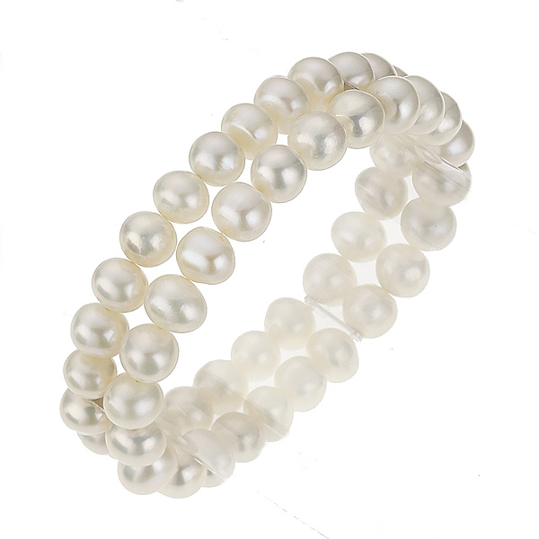 Zeeme Pearls Armband 925/- Sterling Silber Perle 19cm Glänzend