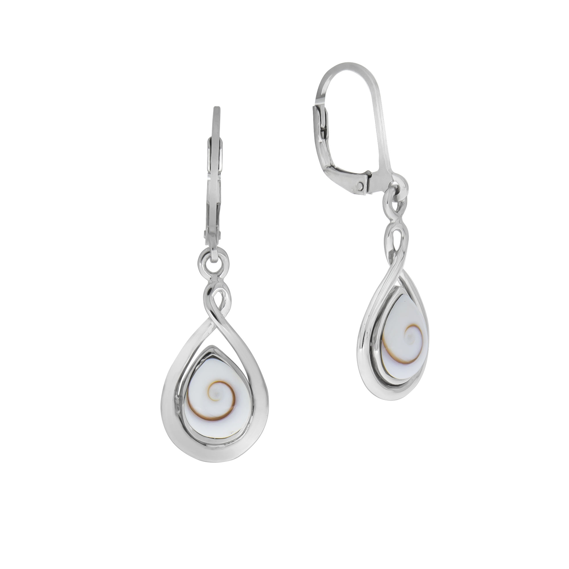 Zeeme Pearls Ohrhänger 925 - Sterling Silber Muschel weiß 3,7cm Glänzend |  Weltbild.de