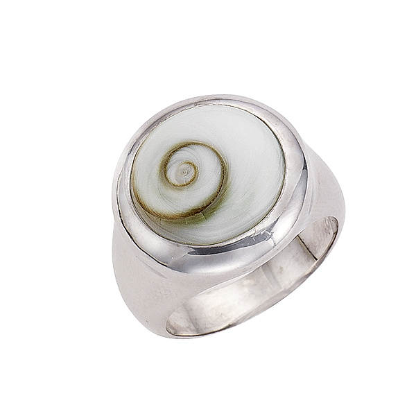 Zeeme Pearls Ring 925 Muschel weiß rhodiniert (Größe: 060 (19,1))
