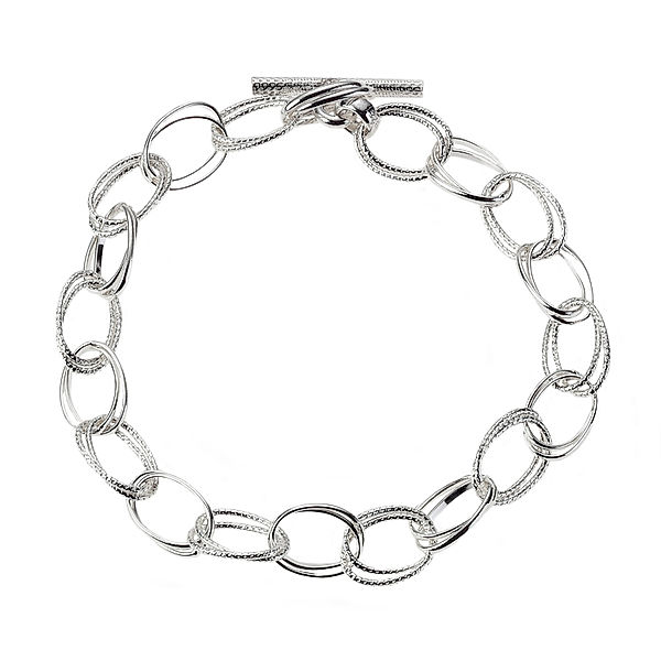 Zeeme Silber Armband 925/- Sterling Silber 19cm Glänzend