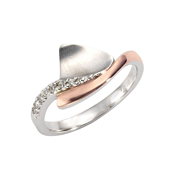 Zeeme Silber Ring 925/- Sterling Silber Zirkonia weiß Glänzend (Größe: 056 (17,8))