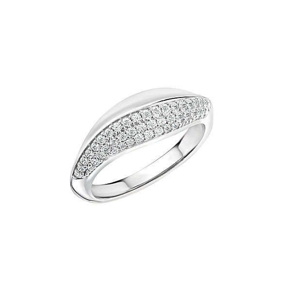 Zeeme Silber Ring 925/- Sterling Silber Zirkonia weiß (Größe: 054 (17,2))