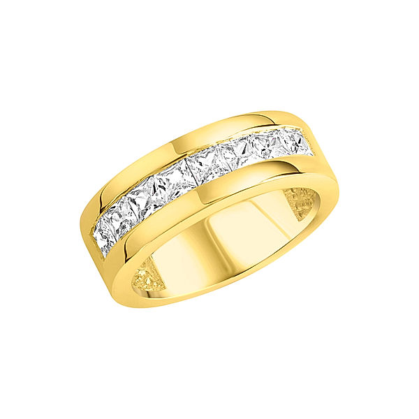 Zeeme Silber Ring 925/- Sterling Silber Zirkonia weiß (Größe: 052 (16,6))