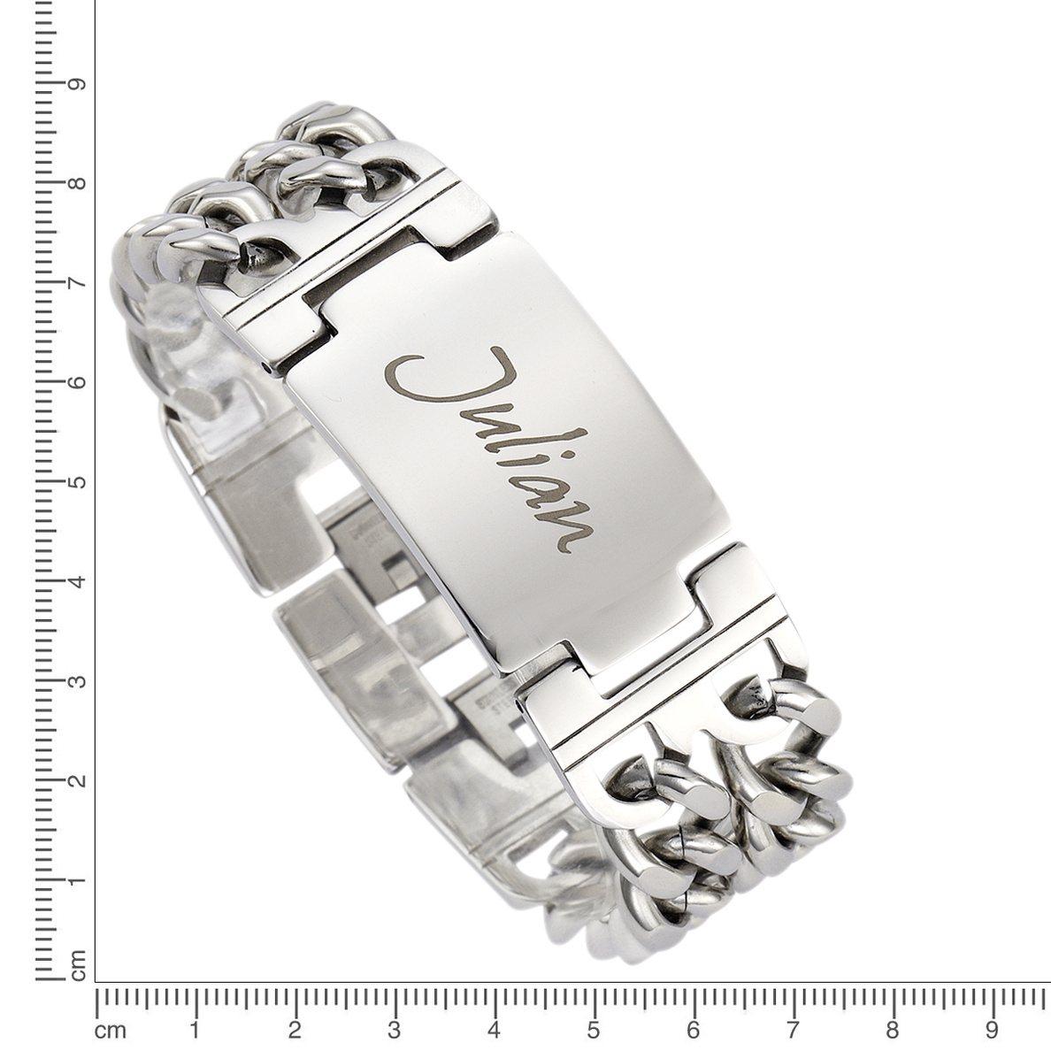 Zeeme Stainless Steel Armband Edelstahl 21cm Glänzend Ausführung: MIT  Gravur | Edelstahlarmbänder